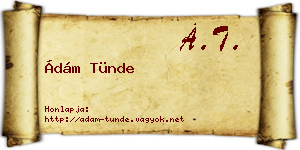 Ádám Tünde névjegykártya