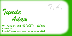 tunde adam business card